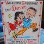 Valentine Vintage 40's TO A DANCER Sarcastic Comic Vinegar-UNUSED-Barker Cards