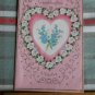 Vintage Valentine Card UNUSED for GRANDDAUGHTER silver trim 1960 NORCROSS