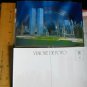 2 (TWO CARDS)  RAINBOW over TWIN TOWERS of WORLD TRADE CENTER  1983 silver shine