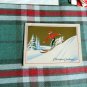 Christmas Greetings Young Lady downhill skiing Rust Craft 1951