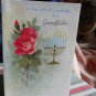 Vintage dear GRANDFATHER Hanukah Greeting *ROSES & LIGHTS *American Greeting/ENV