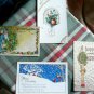ANTIQUE VINTAGE LOT OF 4 ASSORTED CHRISTMAS POSTCARDS UNUSED