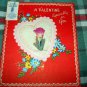 Valentine Vintage 50's ESPECIALLY FOR YOU -UNUSED-Barker Cards blossoming flower