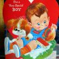 Vintage LARGE Valentine *UNUSED for very special Boy UNUSED 1980 Norcross