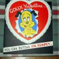 Valentine Vintage 50's GOLLY, YOU BETCHA I'M SIMPLY -UNUSED-Barker Cards FOLDOUT