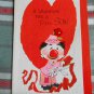 Valentine Card * SON UNUSED circa70'S fabric flower + off set edge Charm Craft