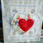 Vintage Valentine Card ' 1930's  Joys ; Pleasures & Sweetness * die cut ;beads