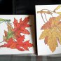 2 (TWO) LEAF GREETING NOTE CARD - BLANK INSIDE