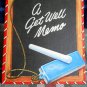 Vintage GET WELL MEMO Greeting Card unused CHALK BOARD EMBOSSED BORDER