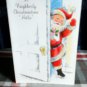 Vintage A NEIGHBORLY CHRISTMASTIME HELLO unused CIRCA 1960 Santa at the door