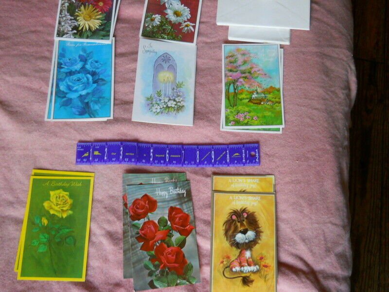 Greeting Cards Box -General Assortment 16 cards ALL OCCASION UNUSED w/ envelopes