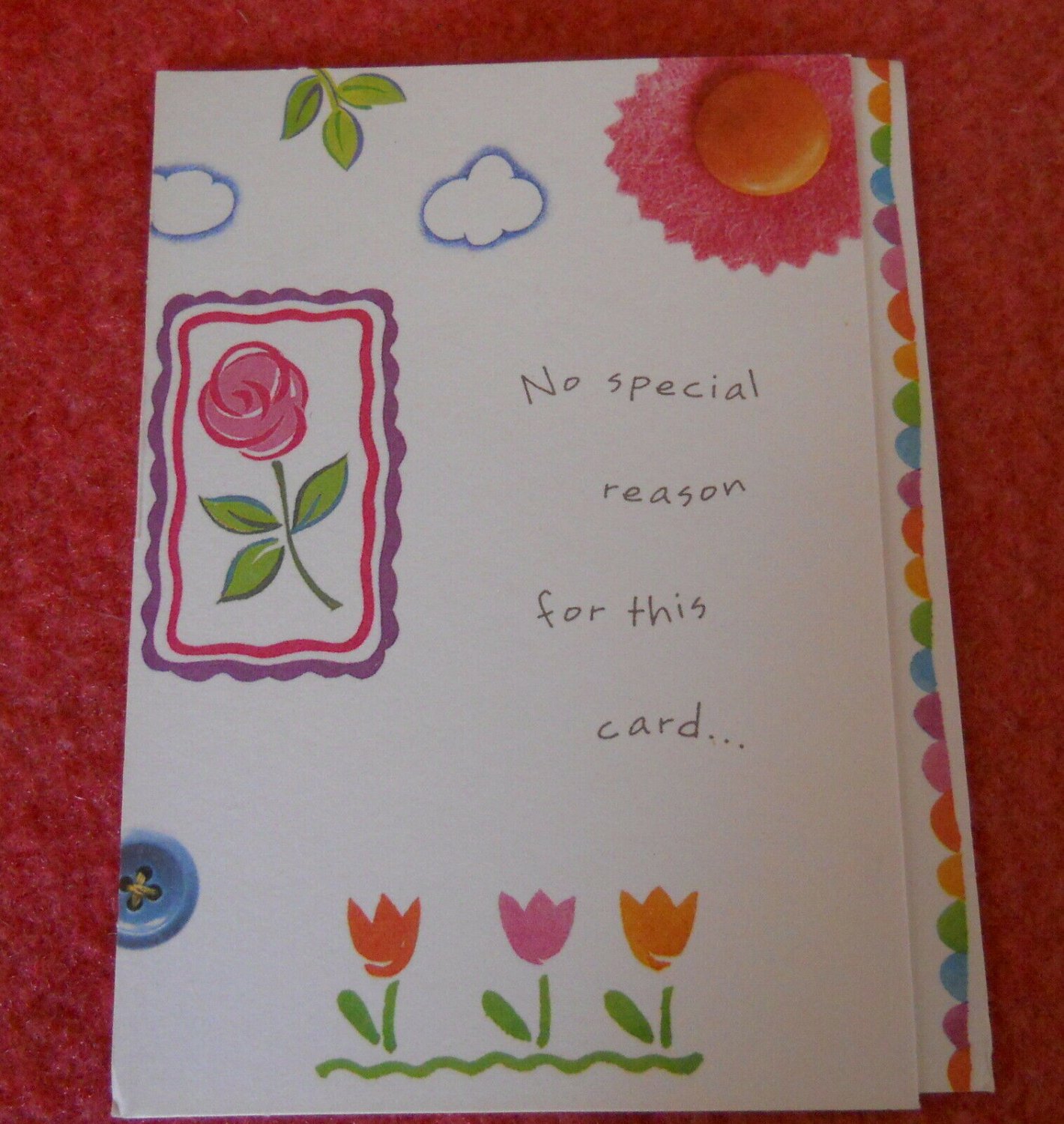 No special reason -Card- Tri-fold -American Greeting Forget Me Not