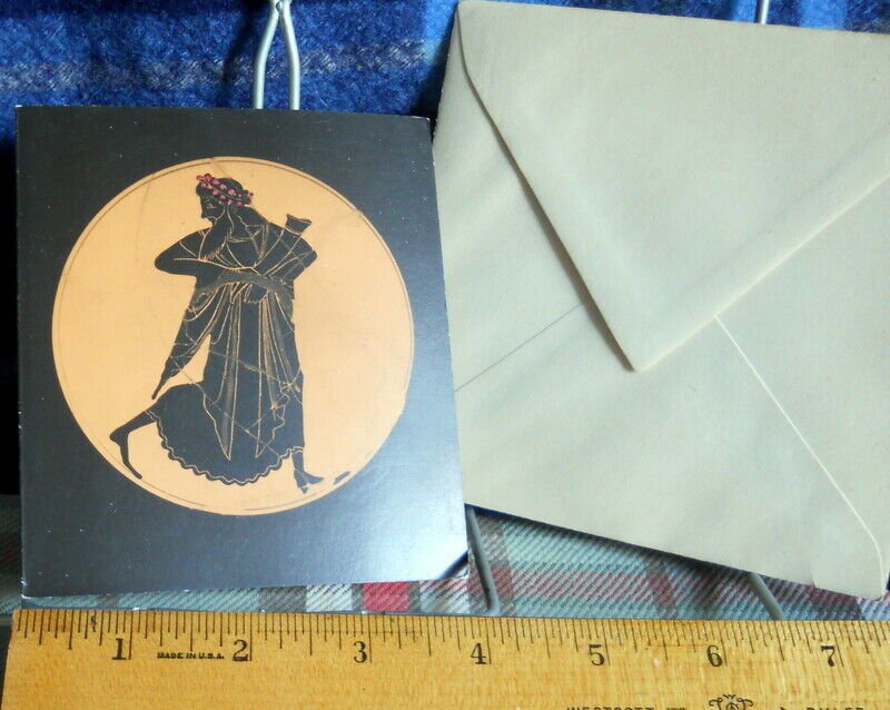 DIONYSOS detail  NOTE CARD  BLANK INSIDE from wine cup METROLPOLITAN MUS OF ART