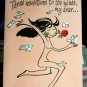 Vintage Happy New Year THROW RESOLUTIONS TO THE WIND, my dear 1970 RUST CRAFT