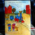 Vintage Hallmark Child Birthday Greeting construct Train &train track Circa 1960