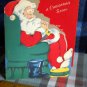 Vintage Merry Christmas** SANTA'S STORY ! *DIE CUT*reverse image FOLDOUT