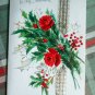 Vintage MERRY CHRISTMAS TO MY SWEETHEART embossed Roses and Greens HALLMARK 1960