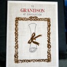 VINTAGE HALLMARK * TO GRANDSON AT GRADUATION *  circa 1960 flocked ribbon/border