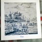 18 DELFT GREETING NOTE CARD BLACK & WHITE PHOTOS old Dutch drawings BLANK INSIDE