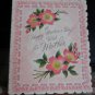 VINTAGE MOTHER'S DAY CARD *a wish for Mother ~*VOLLAND unused DECKLED EDGE