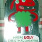 UGLY Christmas Sweaters come from? American Greeting die-cut ;green? & bead eyes