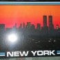 New York NY Skyline at dusk WORLD TRADE CENTER POSTCARD NYC 1970s