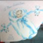 VINTAGE 10 BIRTH ANNOUNCEMENT *A New Addition * 3 1/2" X 3 "INCHES H die cut
