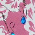 Blue tear drop earrings