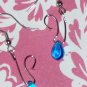 Blue tear drop earrings