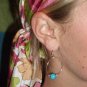 Turquoise and silver hoop