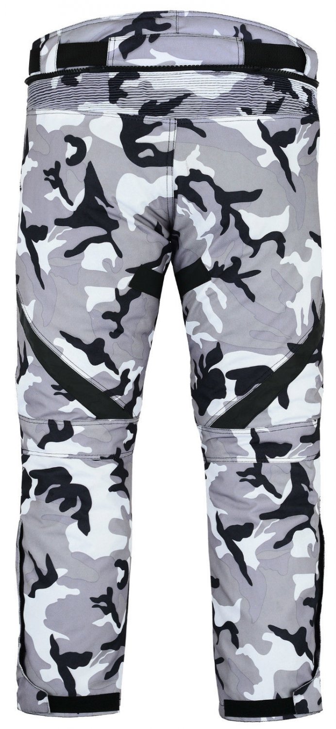 Camouflage Motorcycle Trousers Armoured Waterproof Textile Motorbike Pants