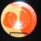 RARE Rock Vineyard Porcelain (Rios Assoc) Bright Yellow & Orange Dinner Plate