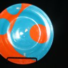 RARE Rock Vineyard Porcelain (Rios Assoc) Teal Blue/Bright Orange Dinner Plate
