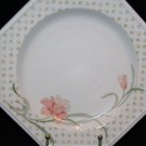 RARE Nikko Japan American Gardens Pink Lady Coupe Octagon Salad Bread Plate