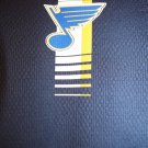 ST. LOUIS BLUES REEBOK Play-Dry Blue Note NAVY POLO/GOLF SHIRT MEN'S LG