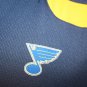 ST. LOUIS BLUES REEBOK Play-Dry Blue Note NAVY POLO/GOLF SHIRT MEN'S LG