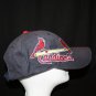 STL Cardinals Adjustable Strapback 1/2 red 1/2 black embroidered logo mascot cap