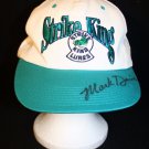 Strike King Lures Mark Davis Autograph Snapback Dad Fishing White/Green Cap Hat