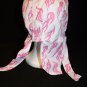American Biker Du-Rag Headwrap White & lt Pink w/Flames Born to Ride NEW w/tag