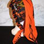 American Biker Doo-Rag Headwrap Black Eagle orange Flames LIVE FREE NEW w/tag