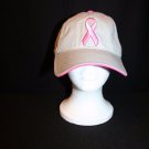 American Crown Breast Cancer Ribbon Gray/Pink adjustable strapback cap hat
