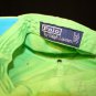 POLO by RALPH LAUREN Lime Green Cap Hat Hot Pink Pony Leather Buckle-style Strap