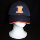 Signatures NCAA Illinois Fightin' Illini Navy Blue Orange I logo strapback cap
