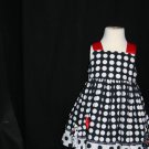 Iris & Ivy Girls Adorable Polka dot flower red button 18 M tie-back Summer Dress