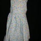 LittleGoodies Girls 4T Lavendar Purple flowers tulips pleatsbutton tieback dress