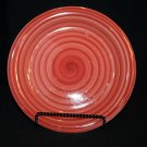 Philippe Richard red SWIRL hand-painted & crafted 8 1/2" salad bread Plate