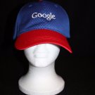 Google Mesh Blue & Red Baseball Cap Hat Adult Size Adjustable Strap