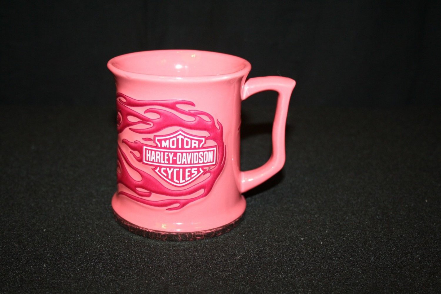Harley-Davidson MotorCycles Pink Ceramic Coffee Tea Cup Mug Flames