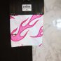 American Biker White w/HOT pink Flames Bandanna 22" x 22" Women NEW