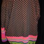 Ulla Popken Fall Deer Pine Trees 5 button blue orange Cardigan Sweater Women's16